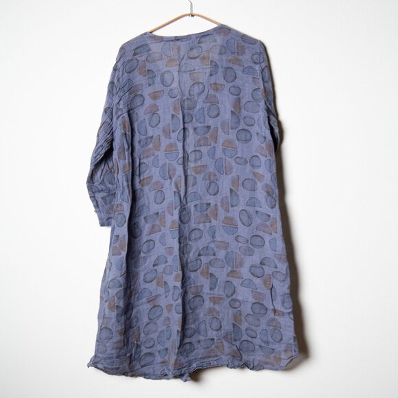 100% Linen Block-Printed Cover Up - Picture 3 of 4